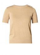 Benjamine Button Shoulder T-Shirt - Dark Sand