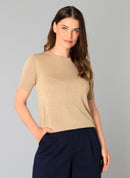 Benjamine Button Shoulder T-Shirt - Dark Sand