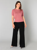 Benjamine Button Shoulder T-Shirt - Dark Rose