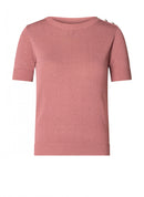 Benjamine Button Shoulder T-Shirt - Dark Rose