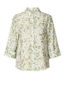 Karina All Over Print Shirt - Pastel Green/multi