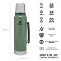 Legendary Classic Bottle 1.0L Hammertone Green