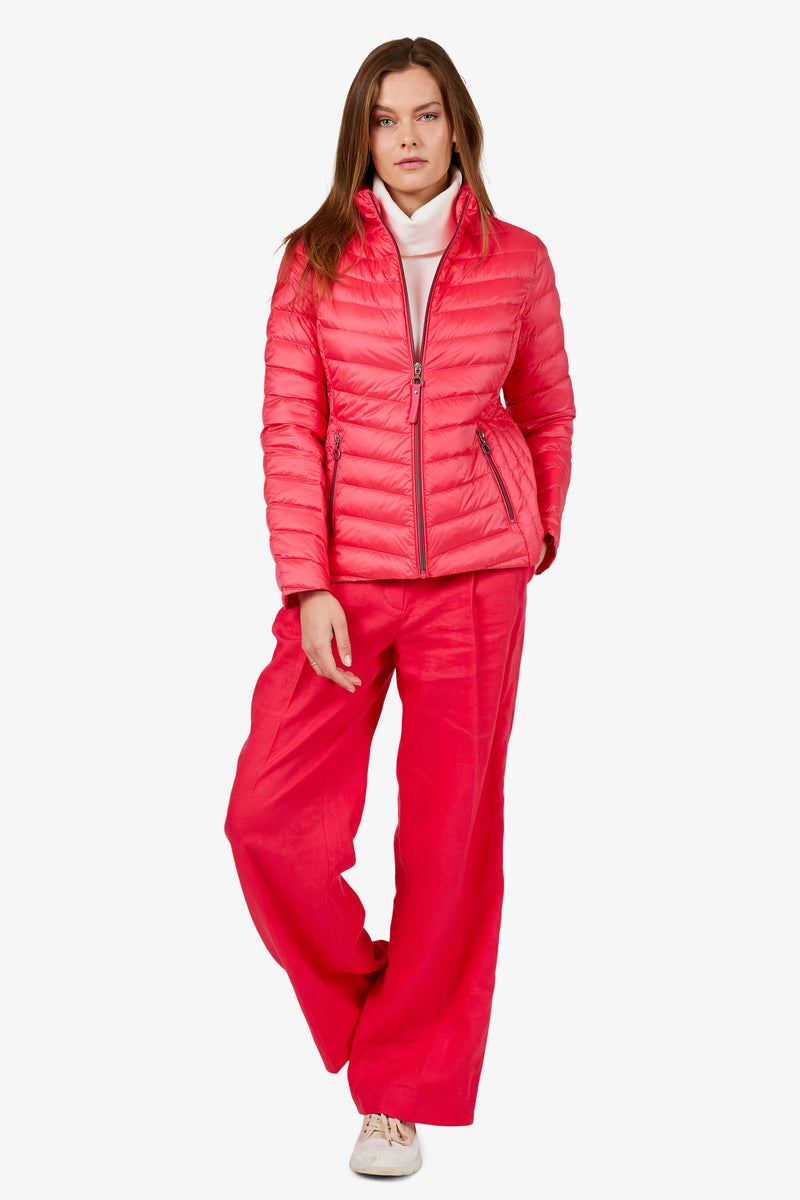 Short Padded Jacket - Raspberry