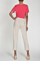 Bella Turn Up 3/4 Length Trouser - Gold