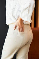 Bella Turn Up 3/4 Length Trouser - Gold