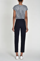 Bella Turn Up 3/4 Length Trouser - Navy