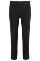 Bella Turn Up 3/4 Length Trouser - Black