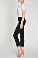 Bella TurnUp 3/4 Len Trouser - Black