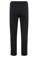 Bella Turn Up 3/4 Length Trouser - Black