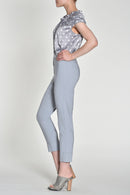 Bella Turn Up 3/4 Length Trouser - Pearl