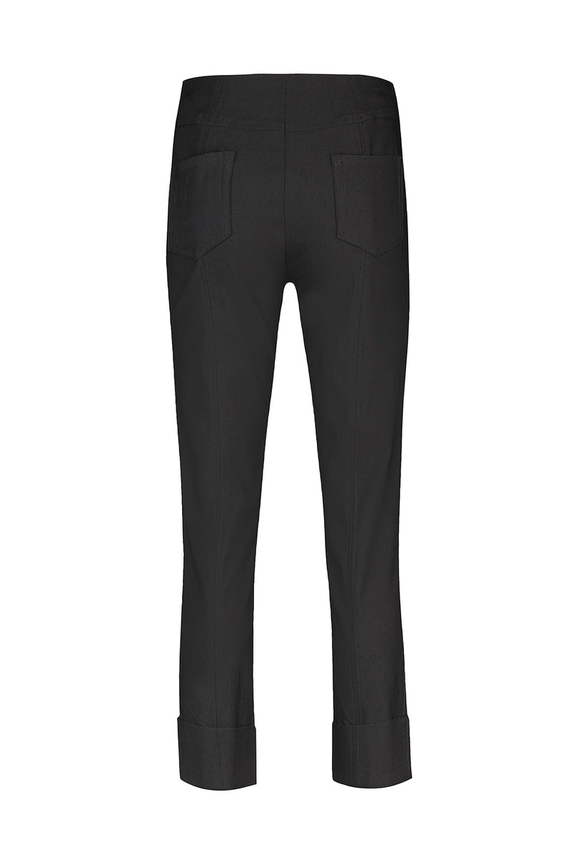 Bella TurnUp 3/4 Len Trouser - Black