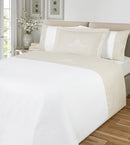 Emer Linen Duvet Cover Set - White