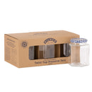 Set 6 Hexagonal 500ml Twist Top Jars