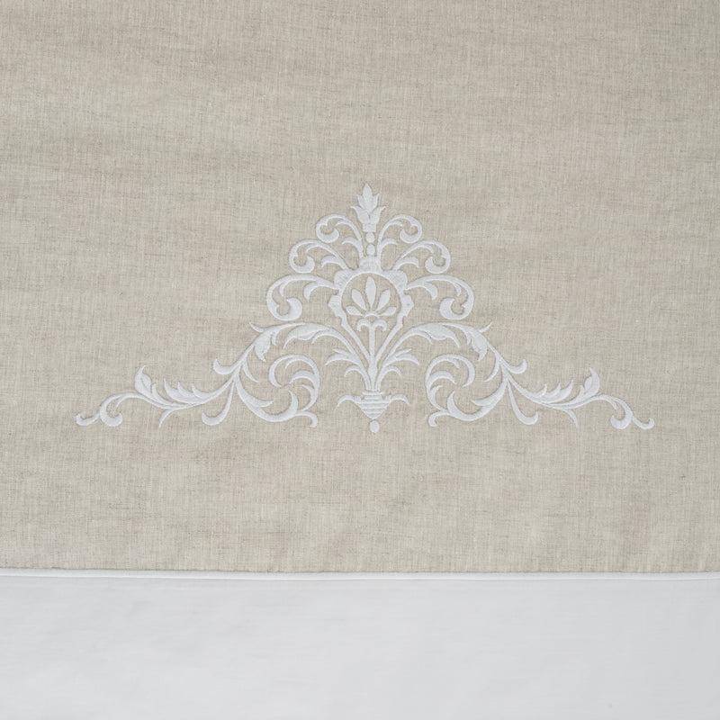 Emer Linen Duvet Cover Set - White