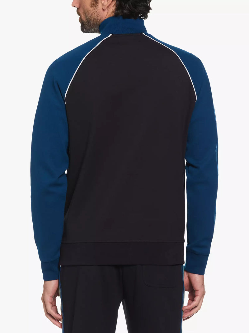 Ponte 1/4 Zip Track Top - Black
