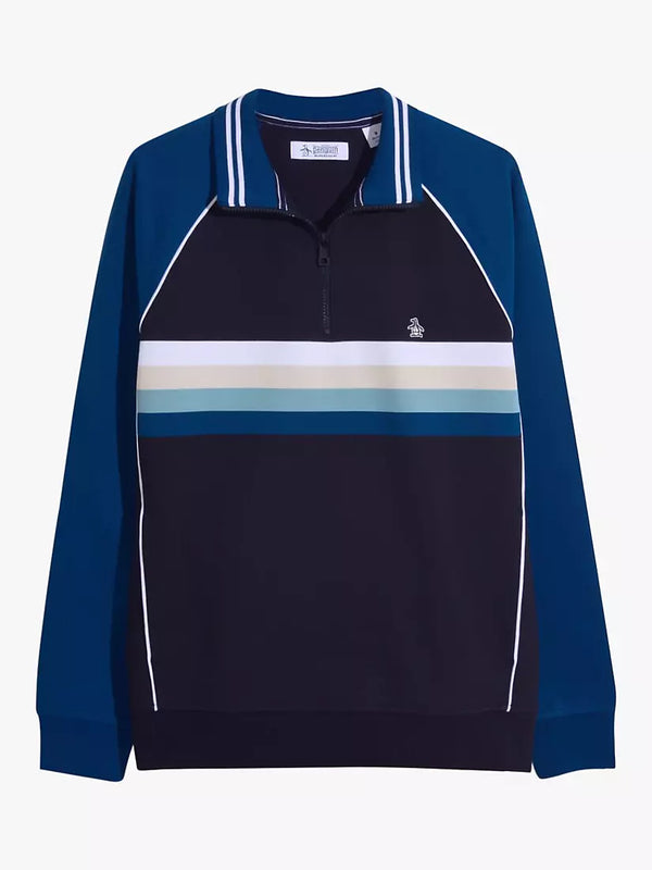 Ponte 1/4 Zip Track Top - Black