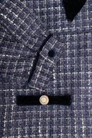 Victoria Boucle Dress - Navy