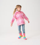 Summer Stripe Zip Up Rain Jacket - Sachet Pink