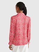 Heart Print Shirt - Red Heart Print