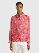 Heart Print Shirt - Red Heart Print