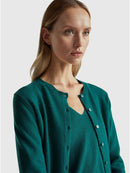 Basic 100Pc Virgin Cardigan - Green