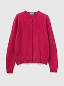 Basic 100Pc Virgin Cardigan - Magenta