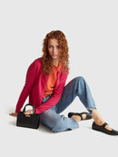 Basic 100Pc Virgin Cardigan - Magenta