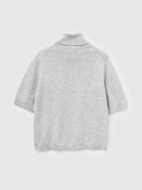 Cashmere Blend Polo Neck Jumper - Silver
