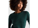 Shetland Wool Round Neck Jumper - Dark Green