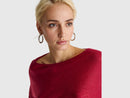 Boat Neck Jumper - Raspberry