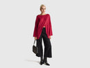 Boat Neck Jumper - Raspberry