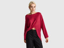 Boat Neck Jumper - Raspberry