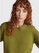 Wool Mix Sleeveless Jumper - Moss