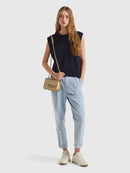 Wool Mix Sleeveless Jumper - Navy