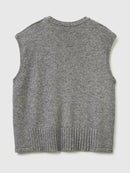 Core Sleeveless Jumper - Grey Melange