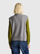 Core Sleeveless Jumper - Grey Melange