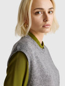 Core Sleeveless Jumper - Grey Melange