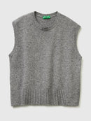 Core Sleeveless Jumper - Grey Melange