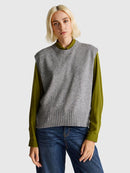 Core Sleeveless Jumper - Grey Melange