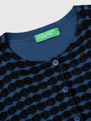 Be New York Print Cardigan - Blue/navy