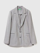 Plain Blazer - Grey