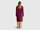 Long Wool Coat - Wine