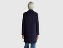 Wool Coat - Navy