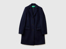 Wool Coat - Navy