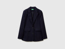 Be Tailored Pinstripe Blazer - Navy