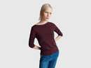 Stripe Long Sleeve T-Shirt - Wine/black