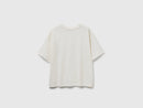 Front Slogan Boxy T-Shirt - Cream