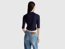 Ribbed Slim Fit T-Shirt - Navy