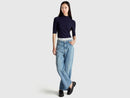 Ribbed Slim Fit T-Shirt - Navy