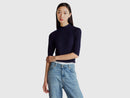 Ribbed Slim Fit T-Shirt - Navy